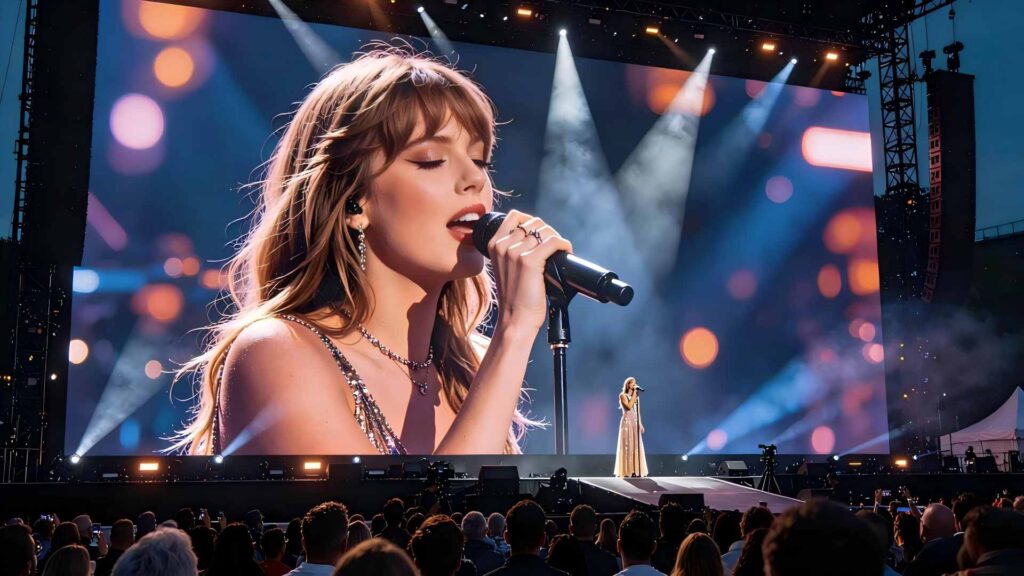 P3.91 outdoor rental LED display at live concert with audience - JDXTech