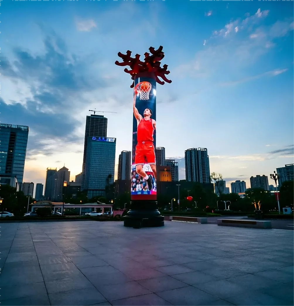 JDX LED display achieving ultra-tight circular form with minimum 716mm diameter for creative landmarks
