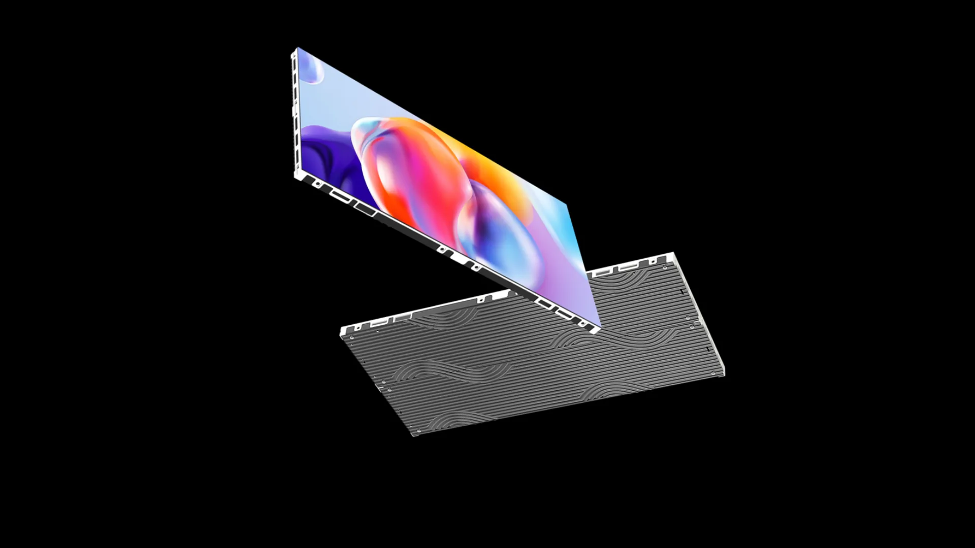 Matrix Series indoor HD fixed LED screen product rendering with slim LED panels